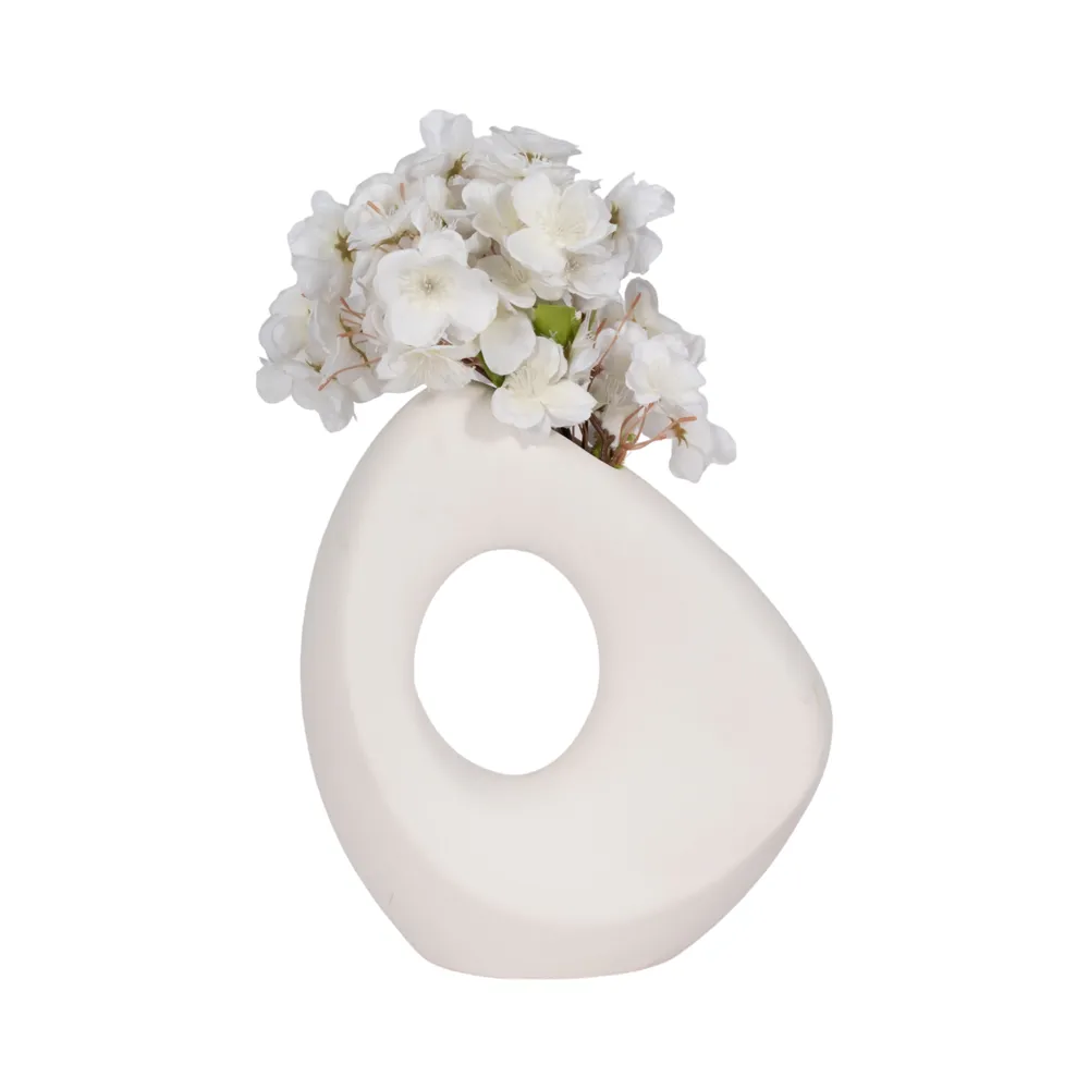 ARMONLAND WHITE VASE 11 (IN)