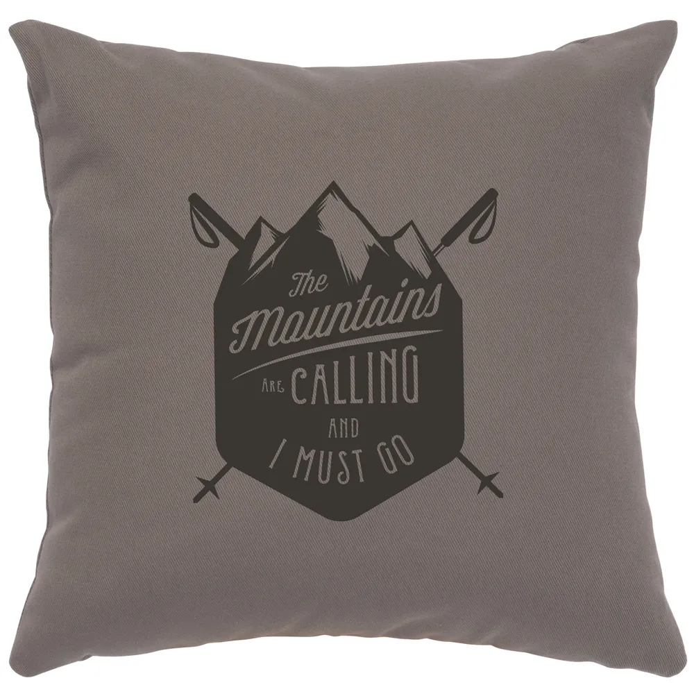 Image Pillow - Mountains are Calling - Cotton Chrome