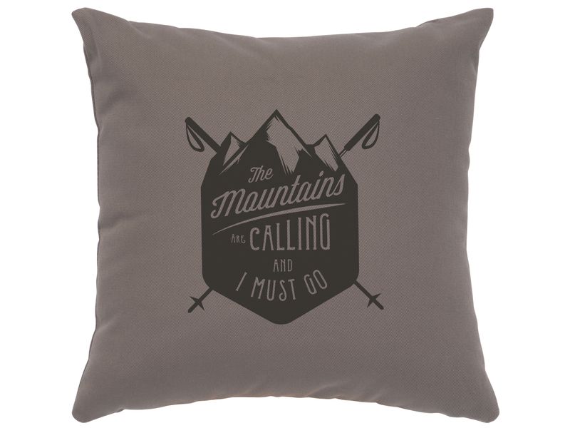Image Pillow - Mountains are Calling - Cotton Chrome 1