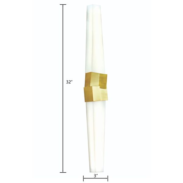Ciro 32'' High Integrated LED Sconce - Satin Brass