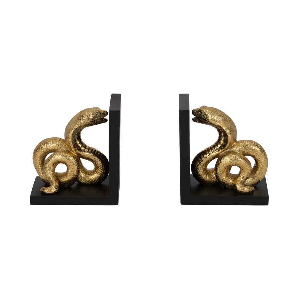 PAGEHOLM SET OF 2 BLACK BOOKENDS 6 (IN)