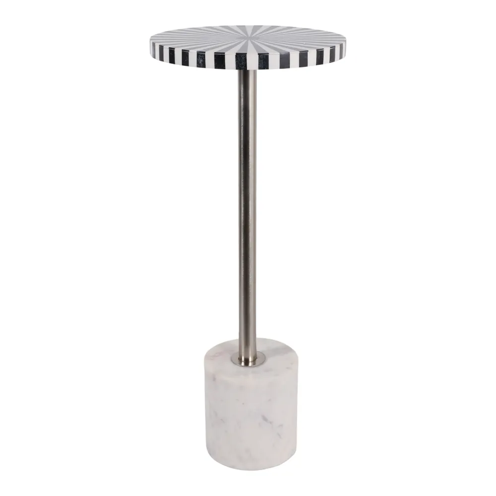 DAMIENBURN WHITE TABLE 25 (IN)