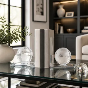 HASTINGSLAKE SET OF 2 CLEAR BOOKENDS 6 (IN) 10