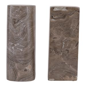 ROMANLAND SET OF 2 BROWN BOOKENDS 6 (IN) 5