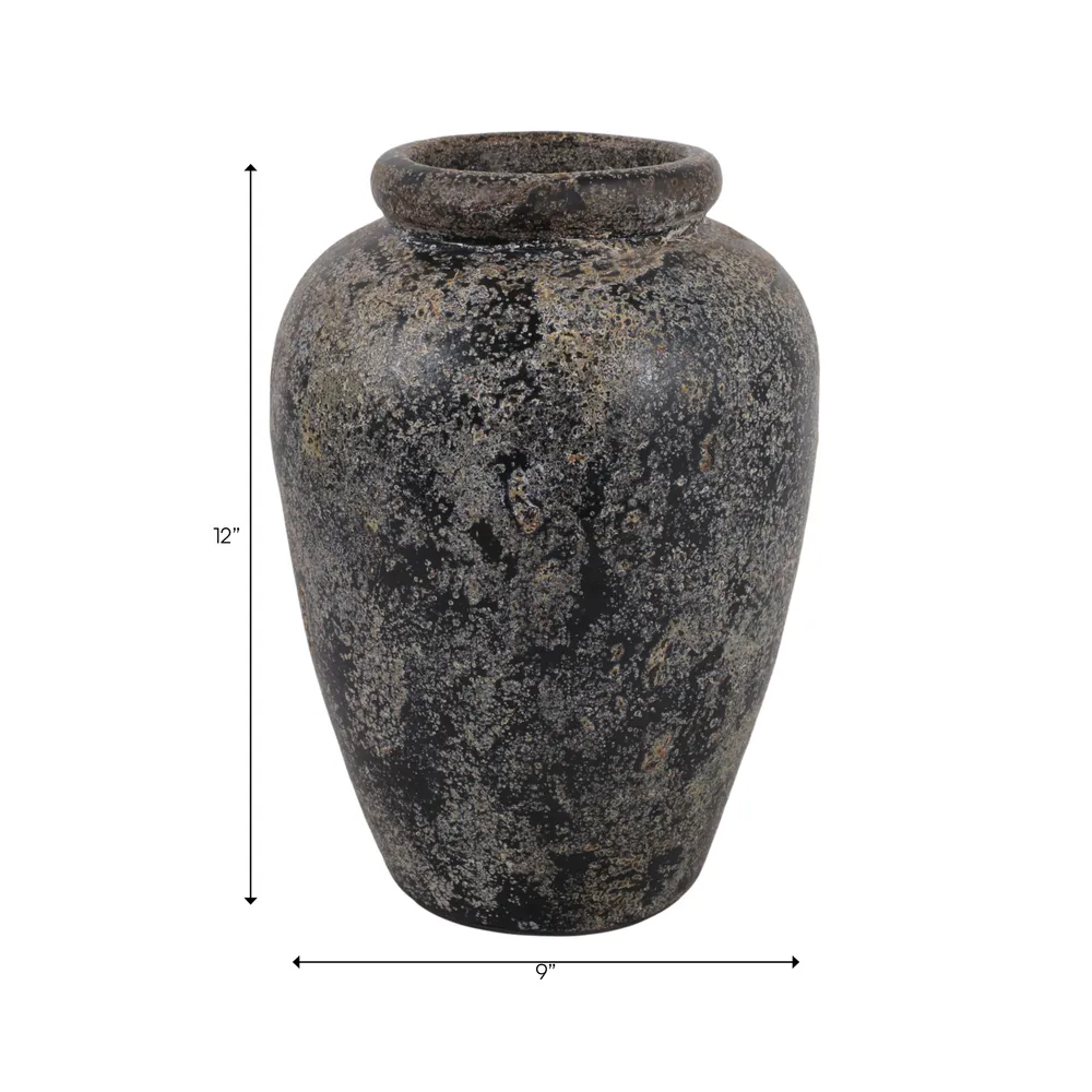 WILSONMOOR BLACK VASE 12 (IN)