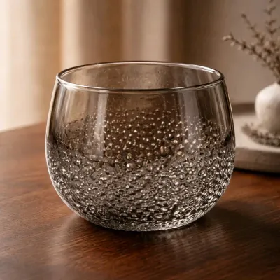 Smokey Sand Textured Vase 6.5x5in