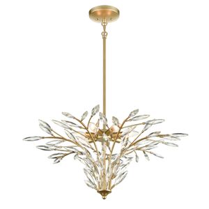 Flora Grace 28'' Wide 7-Light Chandelier - Champagne Gold 1