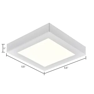 Titan 6'' Wide Integrated LED Down Light - Square White 2