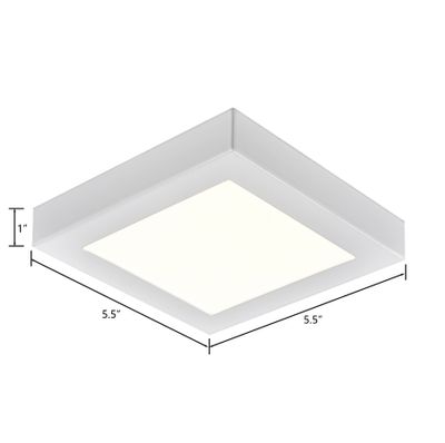 Titan 6'' Wide Integrated LED Down Light - Square White