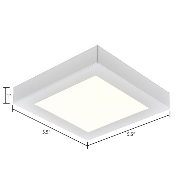 Titan 6'' Wide Integrated LED Down Light - Square White