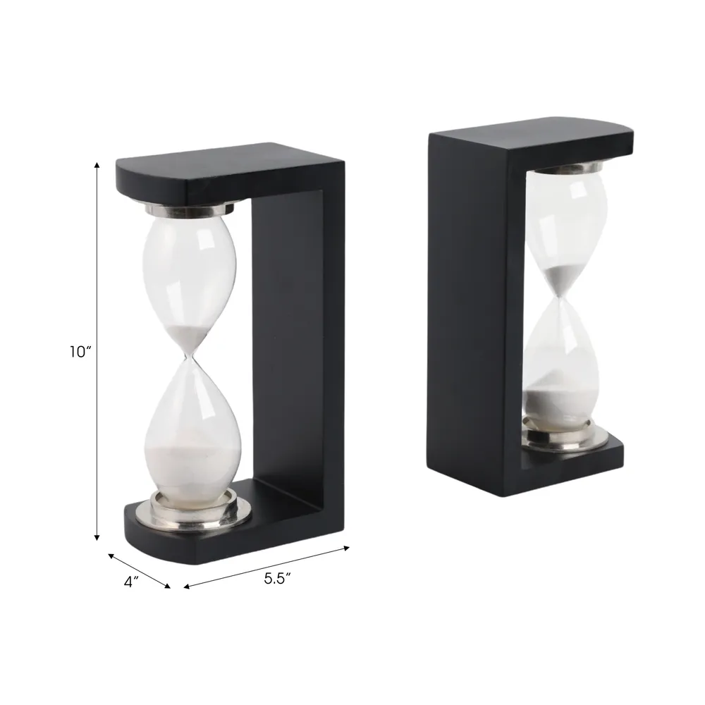 MASONWIND SET OF 2 BLACK BOOKENDS 10 (IN)