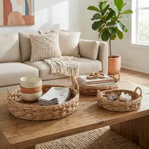 THEADALE SET OF 3 BROWN TRAY 8 (IN) 9