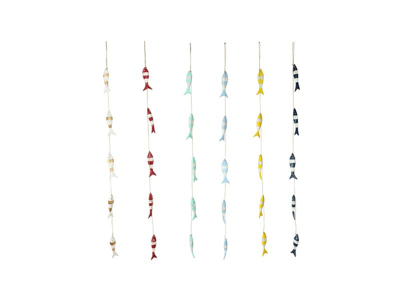 3.9ft Wood Fish String Décor - Assorted 1
