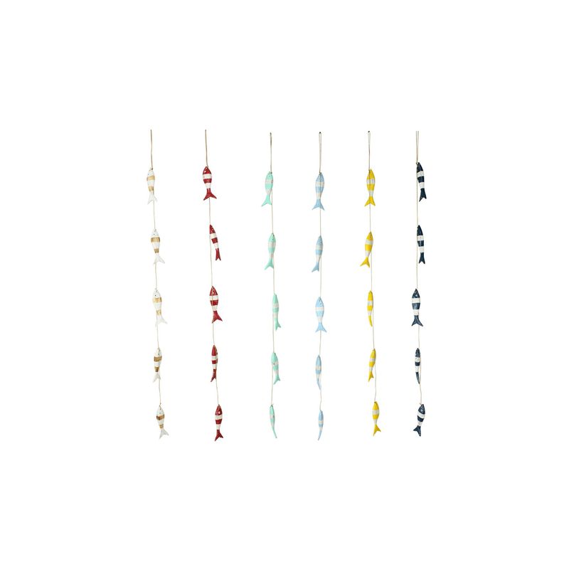3.9ft Wood Fish String Décor - Assorted
