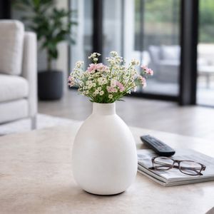 DUTTONSIDE WHITE VASE 10 (IN) 9