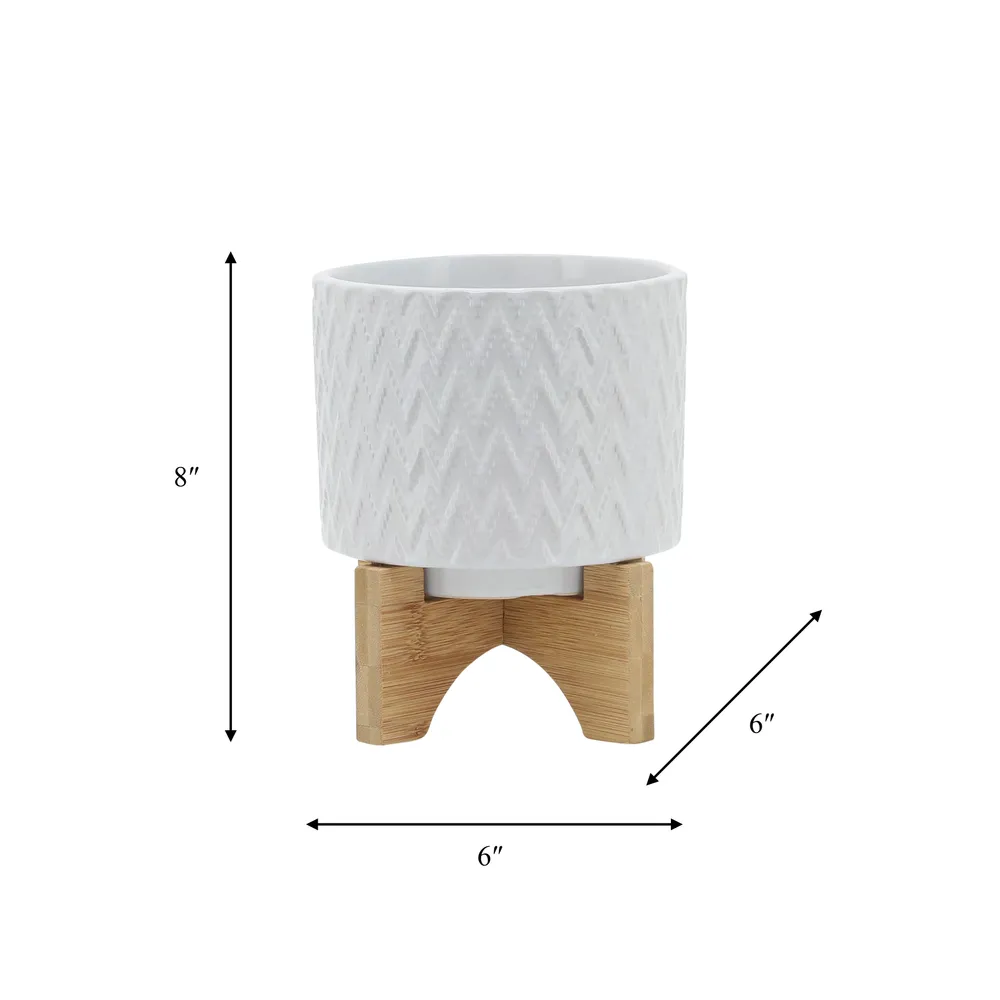 DOYLETON WHITE PLANTER 8 (IN)