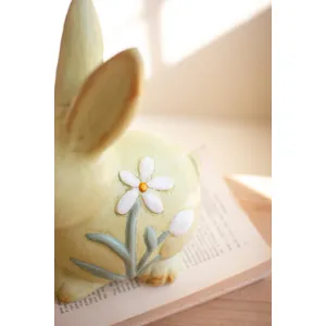 Set of 2 Colorful Faux Concrete Bunnies 2