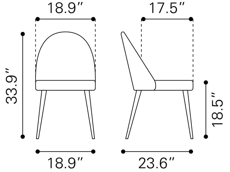 Silloth Armless Dining Chair Gray 9