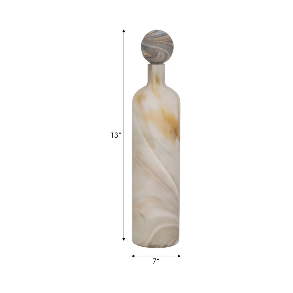 NEWTONGROVE GRAY GLASS VASE 20 (IN)