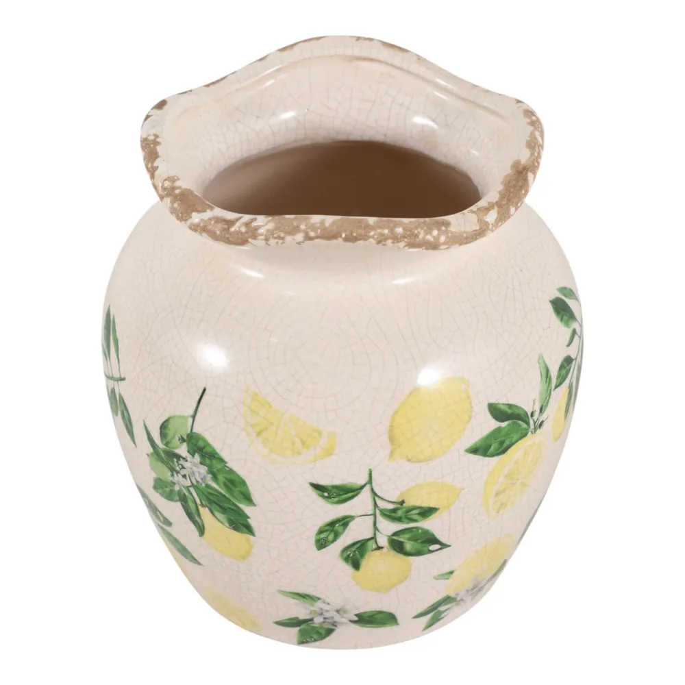 ROSEOAK YELLOW VASE 7 (IN)
