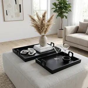 BAXTERMOOR SET OF 2 BLACK TRAY 5 (IN) 11