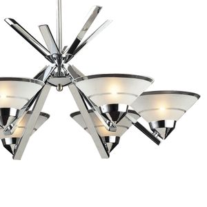 Refraction 26'' Wide 6-Light Chandelier - Polished Chrome 4