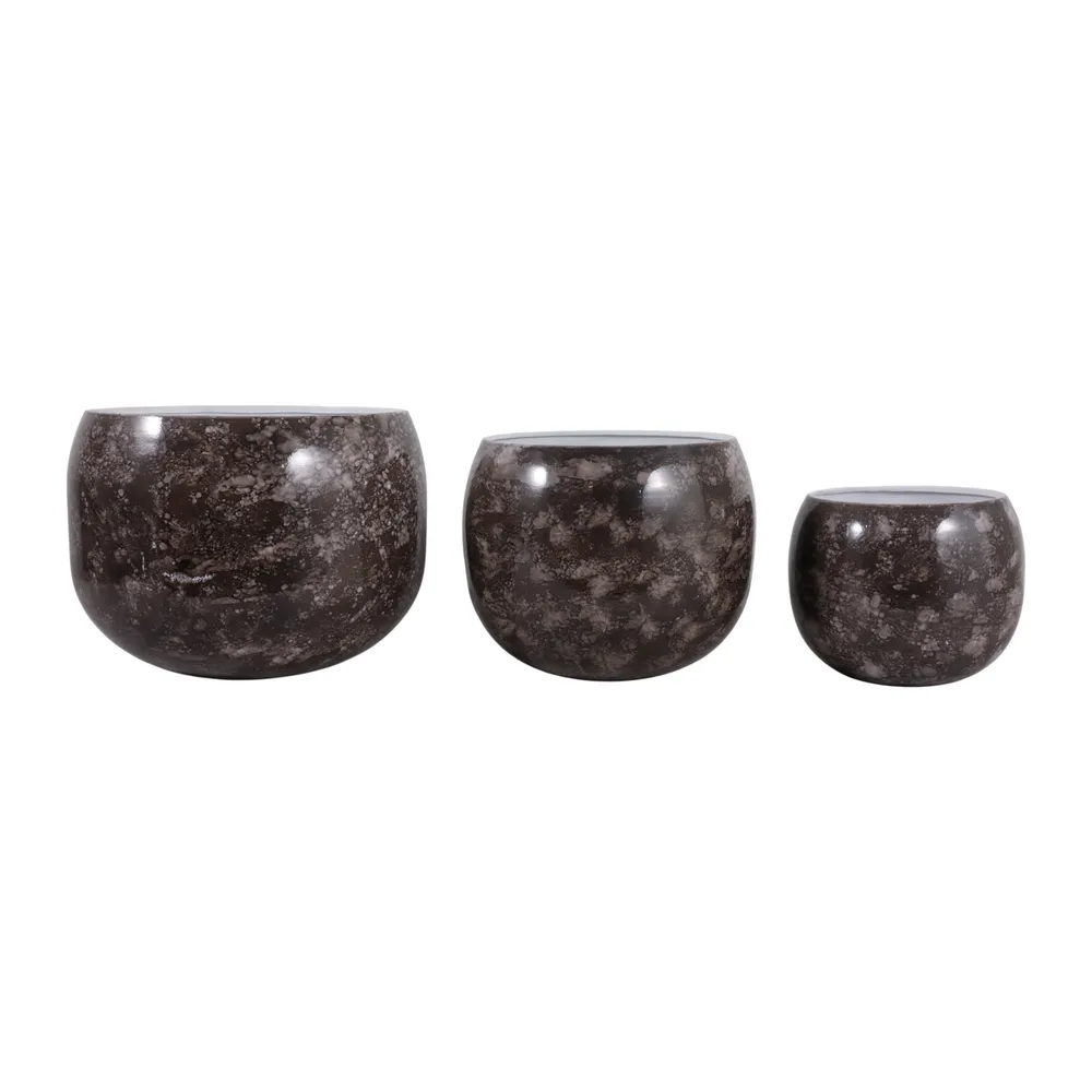 JAKEWICK SET OF 3 BROWN PLANTER 11 (IN)