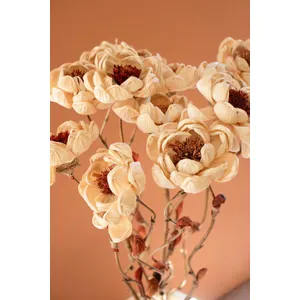 Set of 12 Cornhusk Botanicals on a Bamboo Stem / Magnolia 2