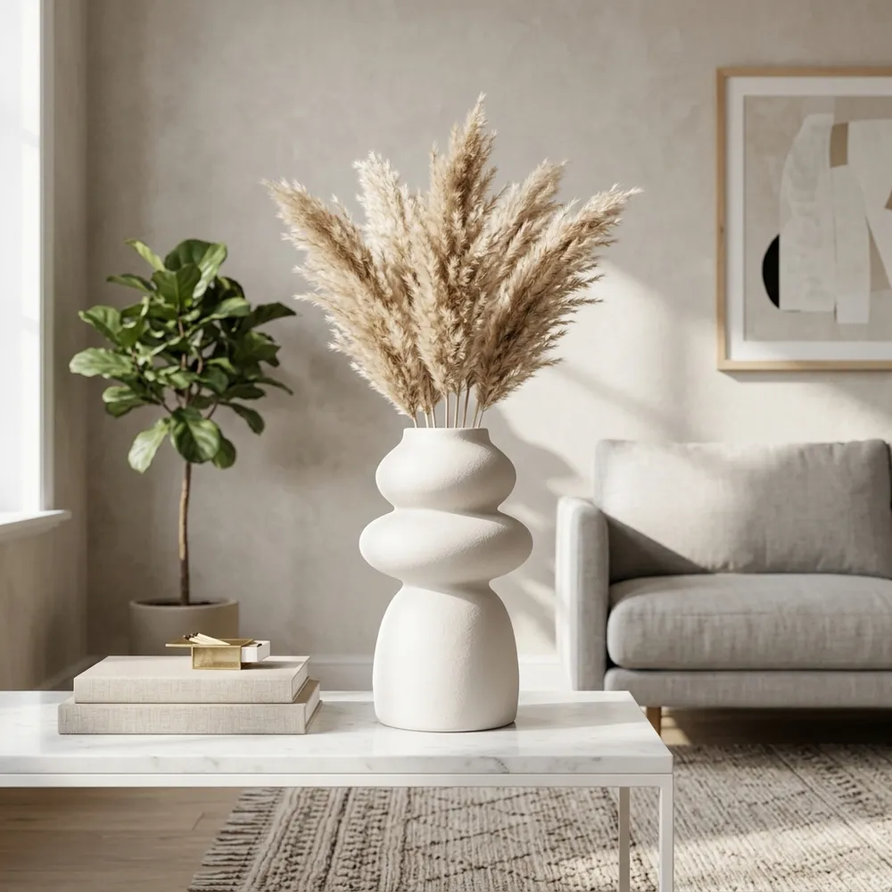 DUTTONDALE WHITE VASE 12 (IN)