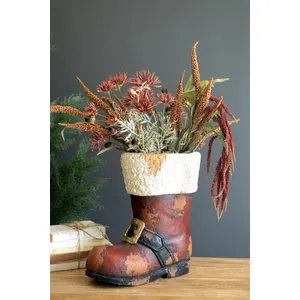 Faux Concrete Santa Boot 1