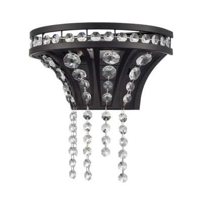 Fantania 9″ High 1-Light Sconce - Matte Black