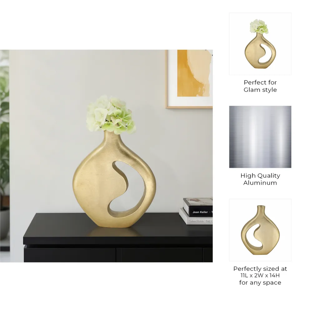 EDGARHAM GOLD VASE 14 (IN)