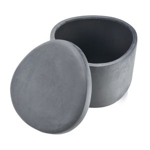 Linder Storage Ottoman - Charcoal 2