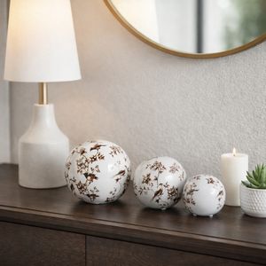 MAXBROOK SET OF 3 BROWN ORBS 6 (IN) 13