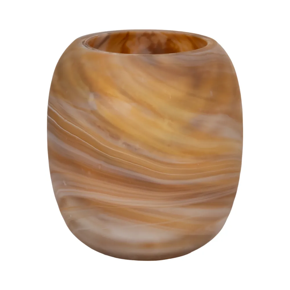 RAEWIND ORANGE GLASS VASE 9 (IN)