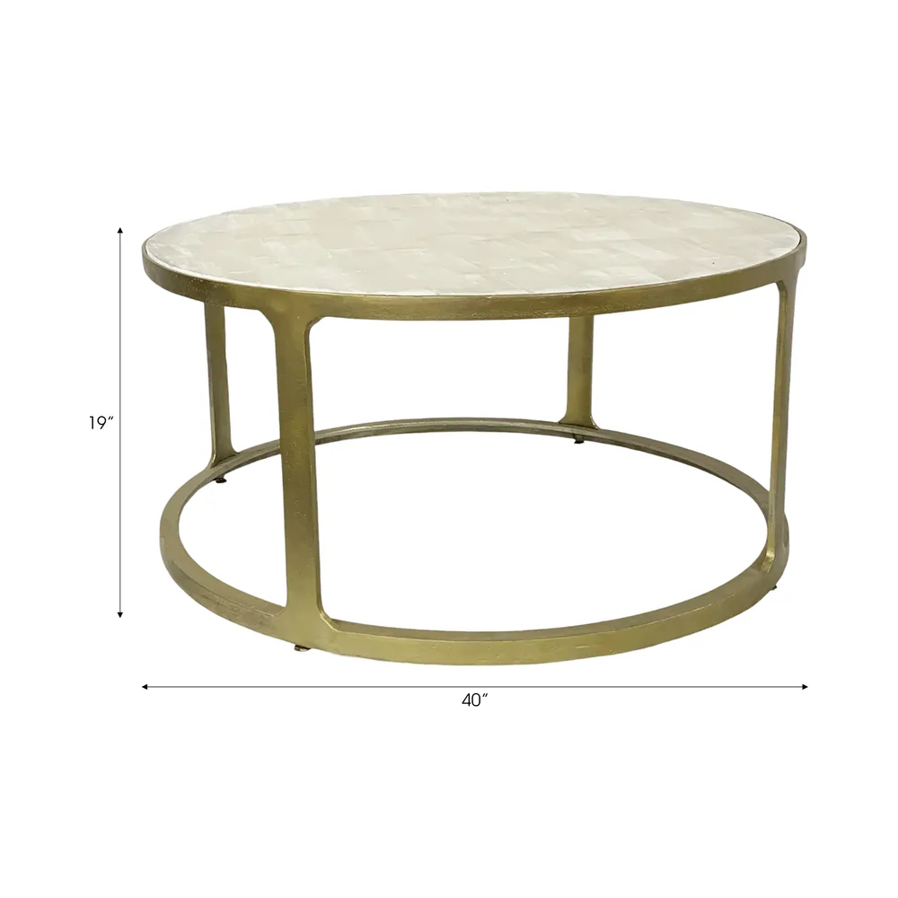 NELSONWAY GOLD COFFEE TABLE 20 (IN)