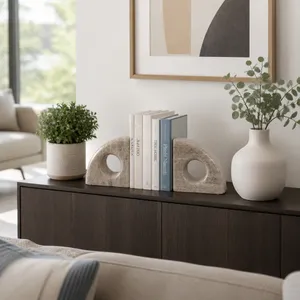 COLTONLAND SET OF 2 TAN BOOKENDS 6 (IN) 9