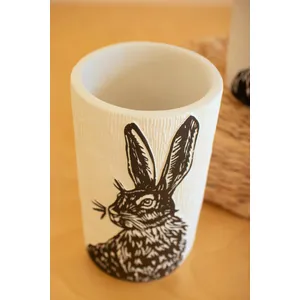 Set of 2 Cement Easter Rabbit Planters 1