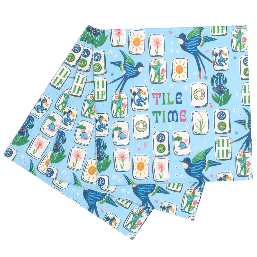 Tile Time Paper Cocktail Napkin (Pack of 25)