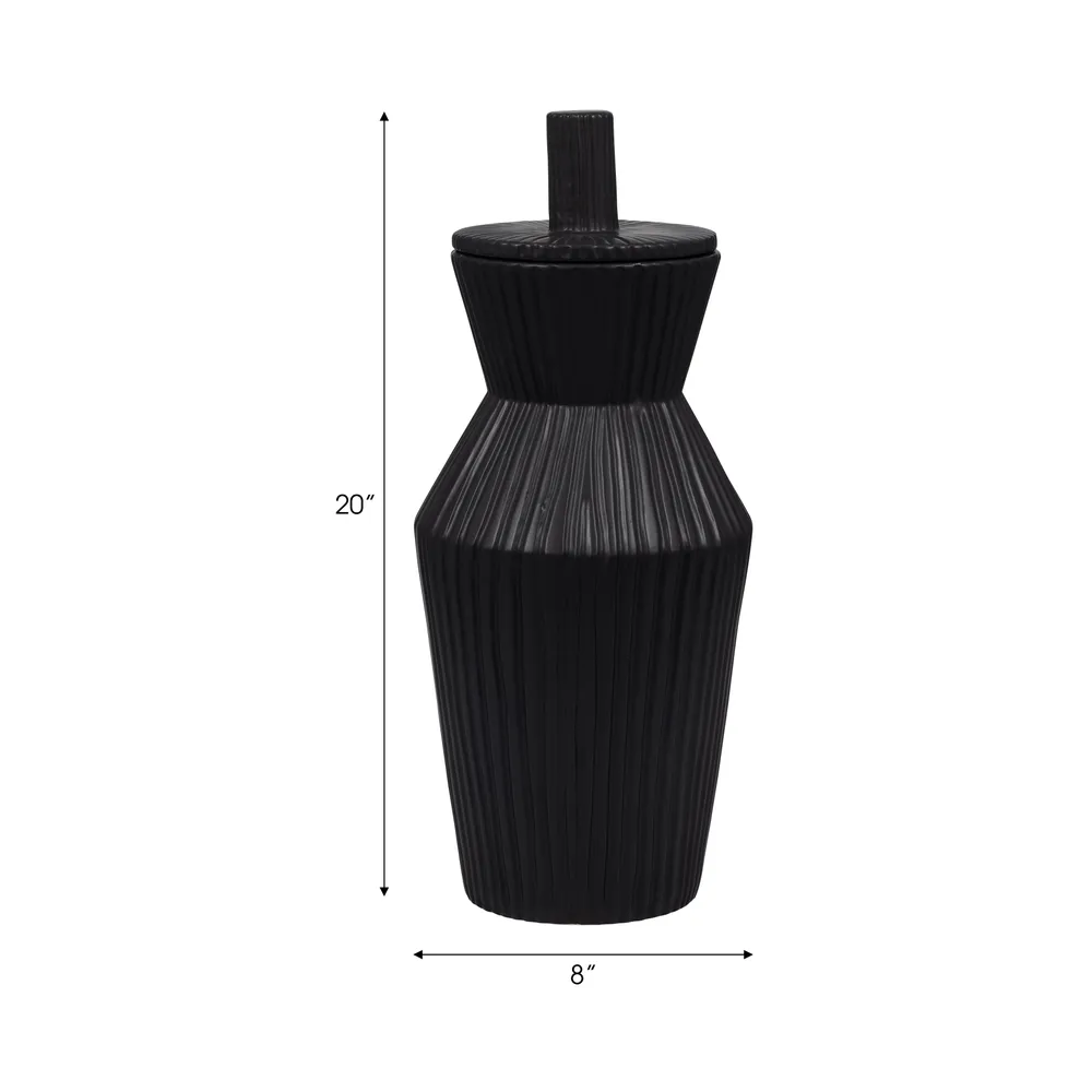 WRENTON BLACK VASE 20 (IN)