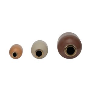 DUFFYHOLM SET OF 3 TAN VASES 12 (IN) 6