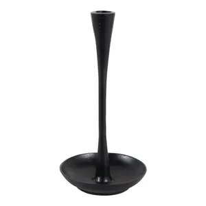 DECKERROSE BLACK CANDLE HOLDER 10 (IN) 5