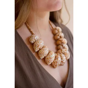 Shell and Wood Bead Necklace 3