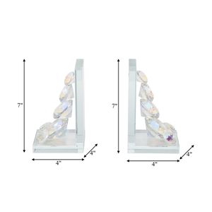 GARLANDGROVE SET OF 2 CLEAR BOOKENDS 7 (IN) 8