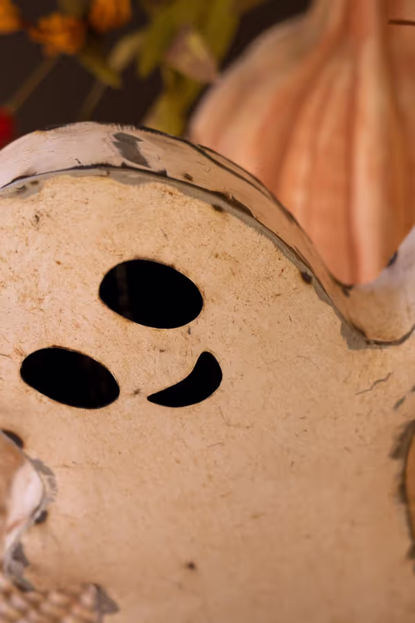 Set of 2 Recycled Iron Halloween Ghosts