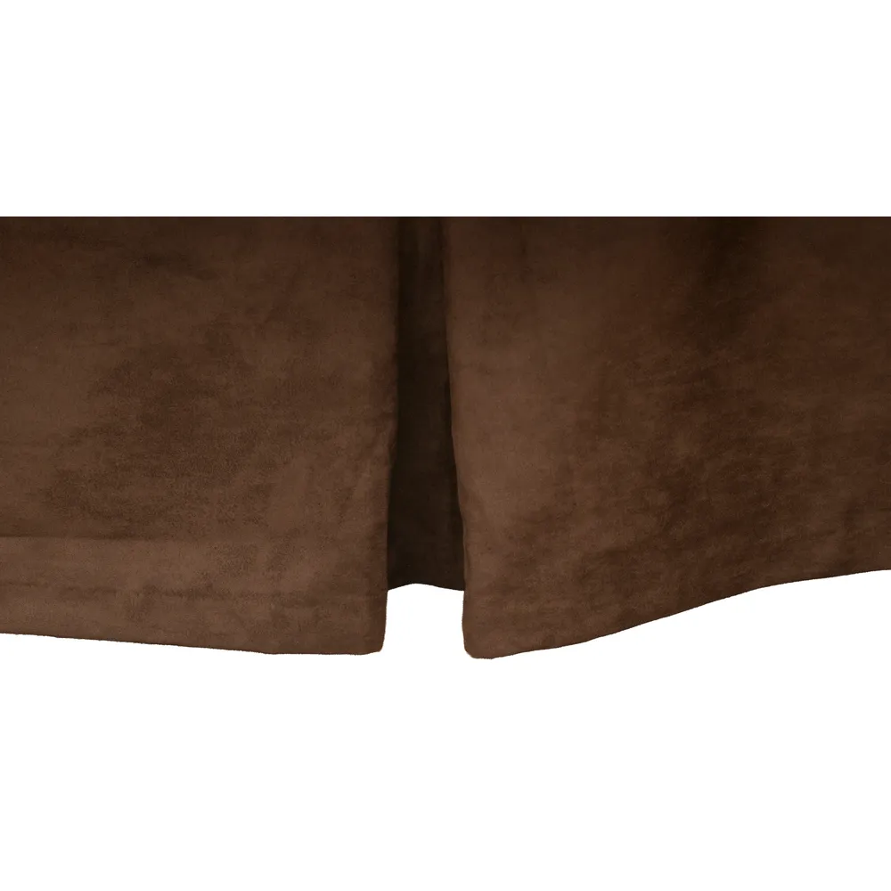 Alaska Bedskirt - Full - Chocolate Suede