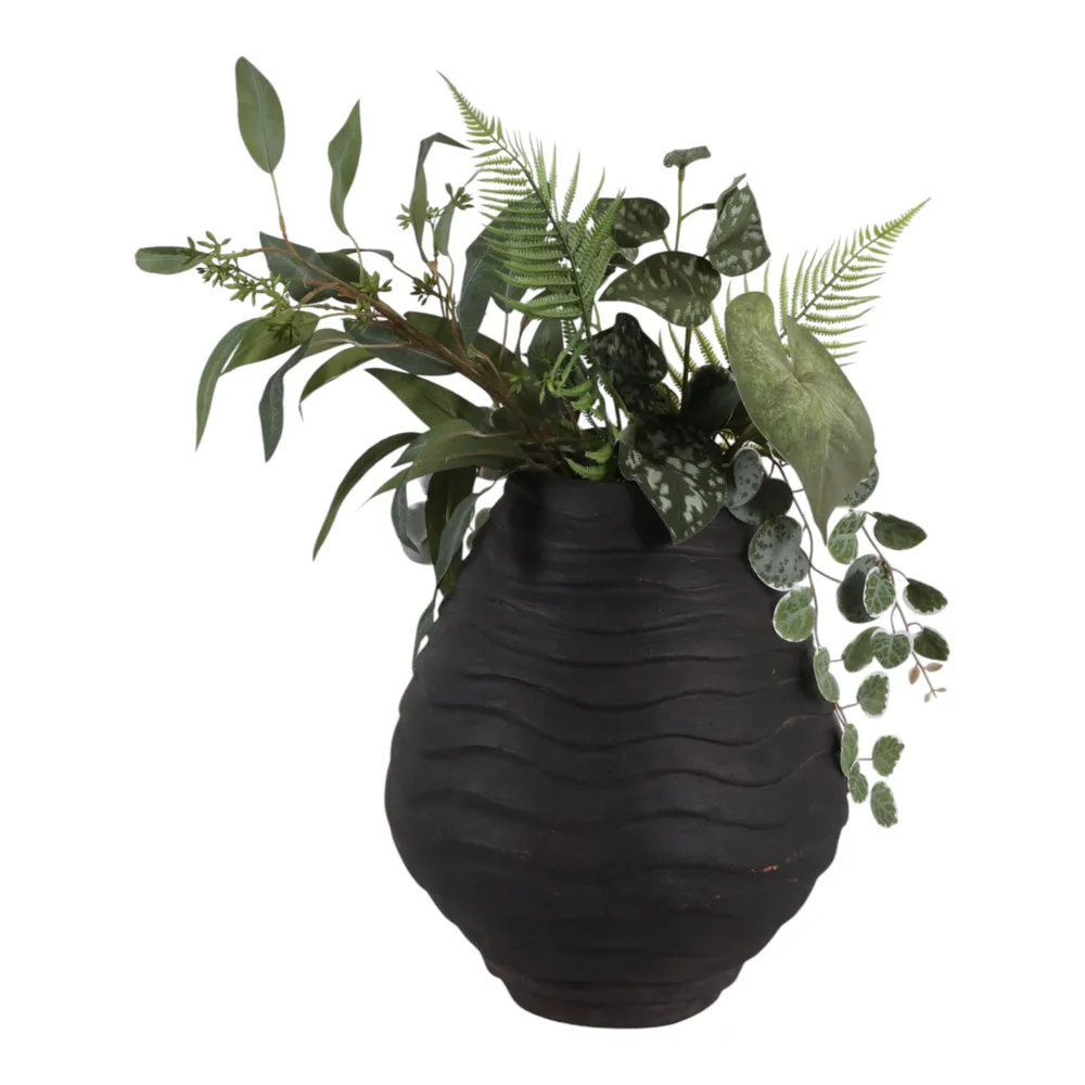 HAVENOAK BLACK VASE 14 (IN)