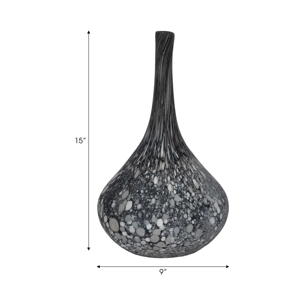 DOUGALROSE GRAY GLASS VASE 15 (IN)