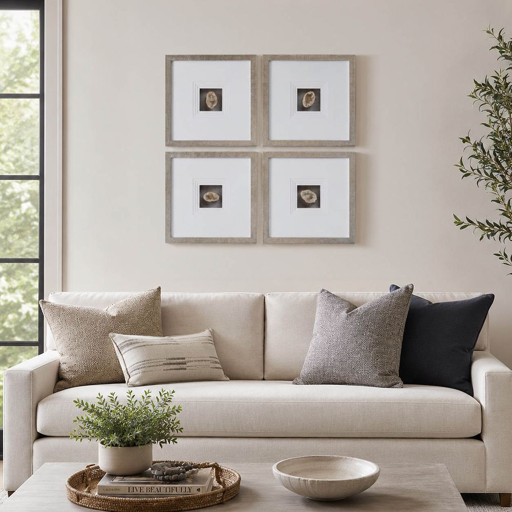 LIEFOAK SET OF 4 WHITE ART 16 (IN)