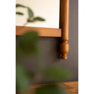 Wood Framed Mirror with Finials 3